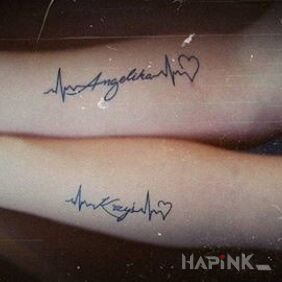 Tattoo Names of love's chosen ones on the forearm motif: Love