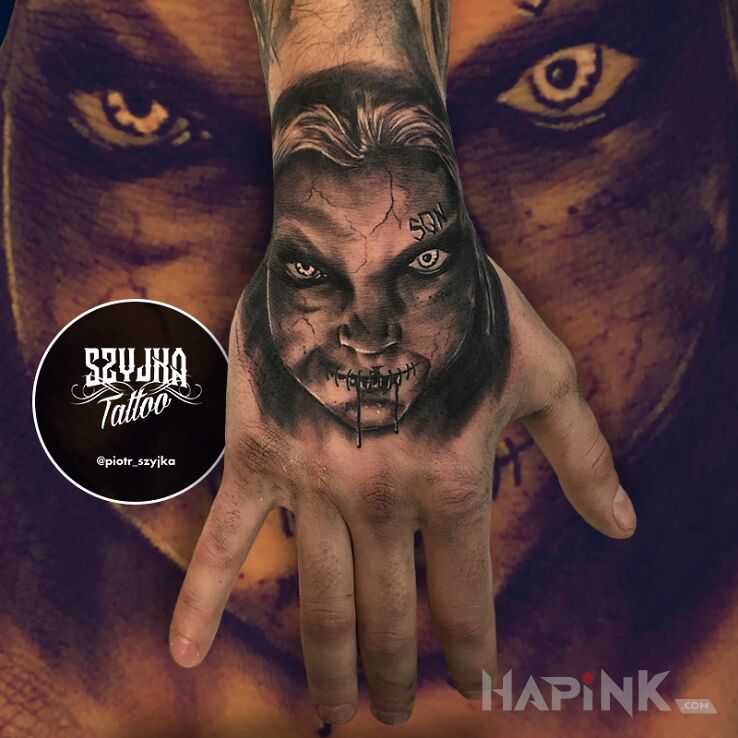 Tattoo Mroczny klimat ? in demons motif and realistic style on the hand