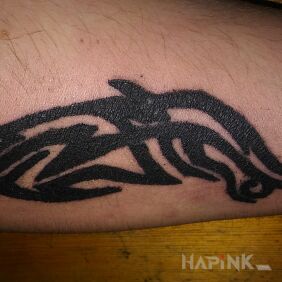 Tattoo The first knit :) on the forearm style: tribal