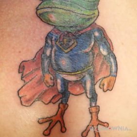 Tatuaż Super frog na ramieniu motyw: postacie
