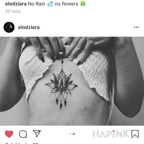 Tattoo Lotus flower on the stomach motif: flowers style: graphic / illustrative