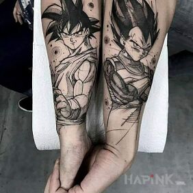 Tattoo Fusion <3 on the forearm motif: Love style: sketch