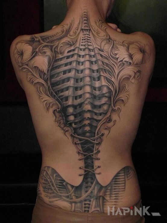 Tattoo Cyberpunk in other motif on the back