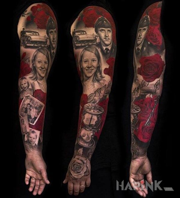 Tattoo Rękaw wspomnień in sleeves motif on the upper arm