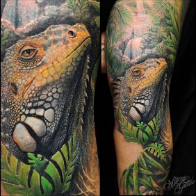 Tattoo Cover pumas on the forearm motif: animals style: realistic