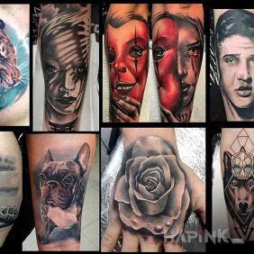 Tattoo Several :) on the foot motif: animals style: realistic
