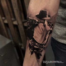 Tatuaż Michael Jackson na przedramieniu motyw: postacie