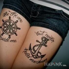 Tattoo Be there to guide me, but never let me down on the leg motif: lettering
