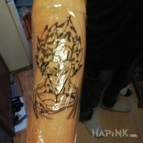 Tattoo Dragon Ball on the forearm motif: characters style: contour / linework