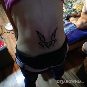 Tatuaż Serce na plecach motyw: pozostałe styl: tribale