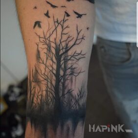 Tattoo Lasek on the forearm motif: other style: graphic / illustrative