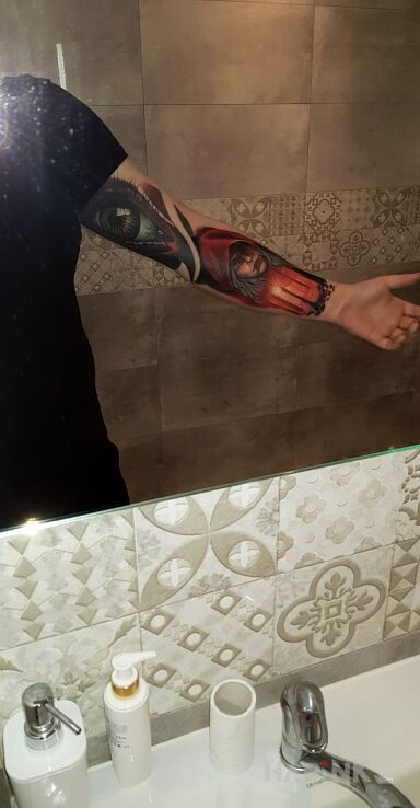 Tattoo Początek większego projektu :) in 3D motif and realistic style on the upper arm