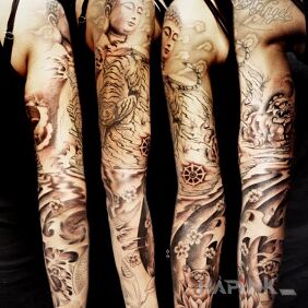 Tattoo Oriental tattoo on the upper arm motif: sleeves