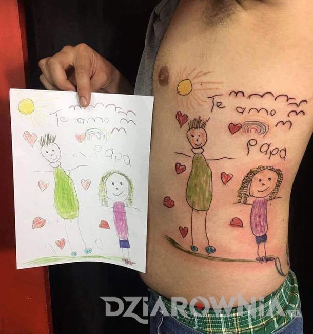Tatuaż rysunek dziecka 3