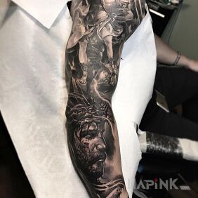 Tattoo Passion on the forearm motif: 3D style: realistic
