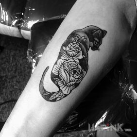Tattoo Kitten :D on the forearm motif: animals style: graphic / illustrative