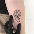 Wycena tatuażu - Wycena tatuażu serce z kwiatami