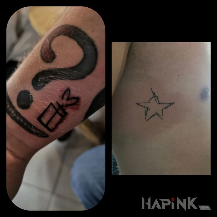 Tattoo Dziaramy pomagamy in other motif and graphic / illustrative style on the forearm