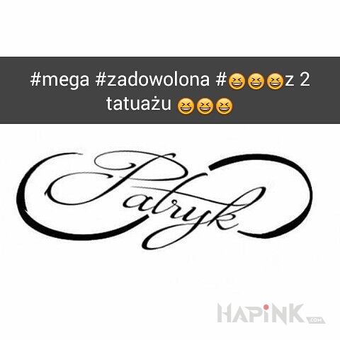 Tattoo Patryk in lettering motif on the wrist