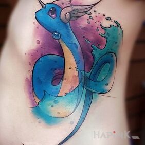 Tattoo Pokemon on the ribs motif: other