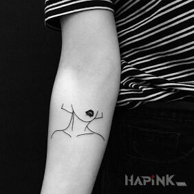 Tattoo Outlines on the forearm motif: other style: minimalistic
