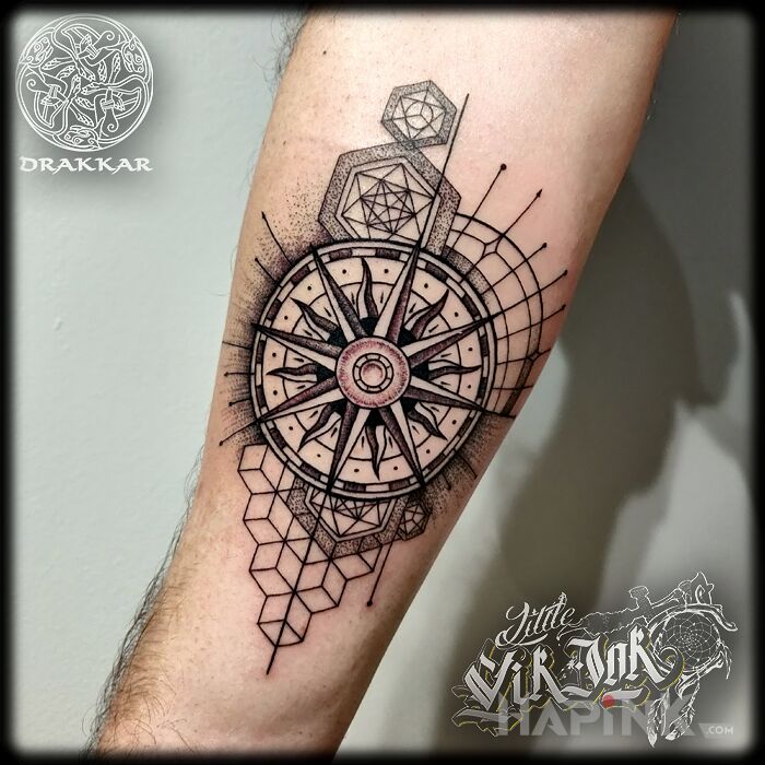 Tattoo Geometryczna Abstrakcja in other motif and geometric style on the forearm