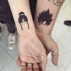 Tattoo Dragon Ball on the forearm motif: characters style: minimalistic