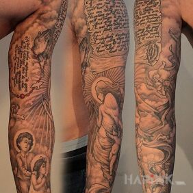 Tattoo Angels on the upper arm motif: sleeves