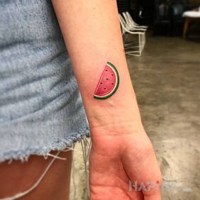 Tattoo Watermelon on the forearm motif: other