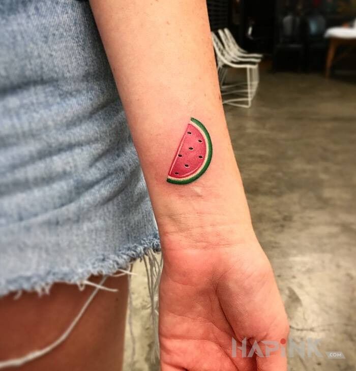 Tattoo Arbuz in other motif on the forearm