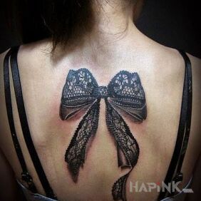 Tattoo Lace bow on the back motif: other