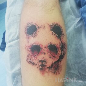 Tattoo Panda ? on the calf motif: animals style: graphic / illustrative