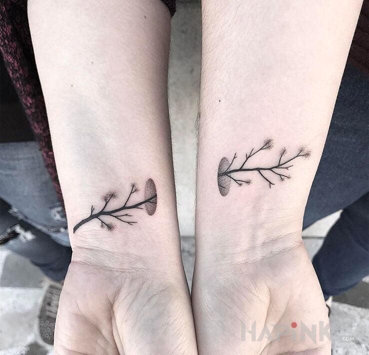Tattoo Galazka in Love motif and graphic / illustrative style on the wrist