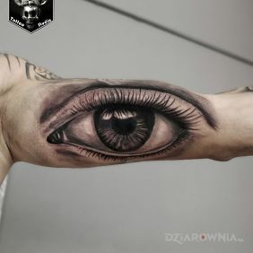 Tatuaż Oko na ramieniu motyw: 3D styl: realistyczne