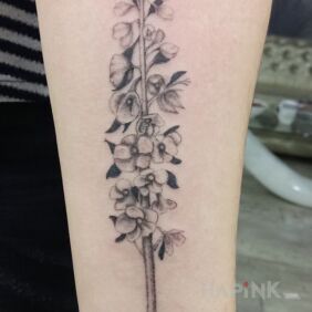 Tattoo Flowers. on the forearm motif: flowers style: graphic / illustrative