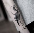 Wybór studia - Tatuaż z motywami Żurawi