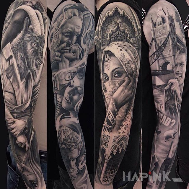 Tattoo Różne rękawy in sleeves motif on the upper arm