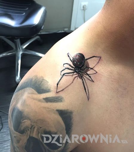 Realistyczny tatuaż pająka w 3D