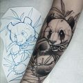 Wycena tatuażu - Wycena tatuażu panda na przedramieniu