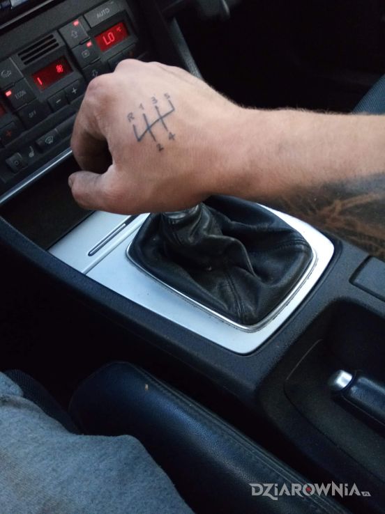 Tatuaż moto w motywie pozostałe i stylu minimalistyczne na dłoni