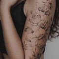 Wycena tatuażu - Kwiaty delikatne ramie wycena