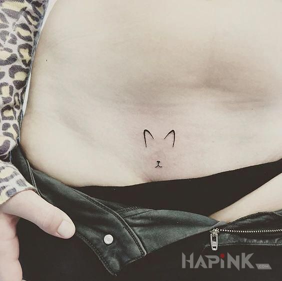 Tattoo Kici kici in other motif and minimalistic style intimate