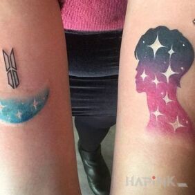 Tattoo Love on the forearm motif: other style: graphic / illustrative