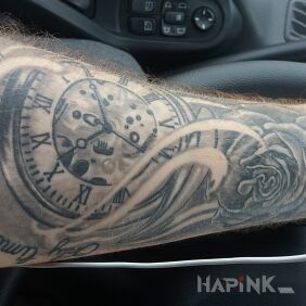 Tattoo Only Time well tell on the forearm motif: other