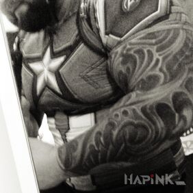 Tattoo Paw on the upper arm motif: black and gray style: organic