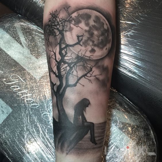Tattoo Nad urwiskiem in other motif and graphic / illustrative style on the forearm