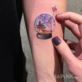 Tattoo Glass sphere on the forearm motif: other