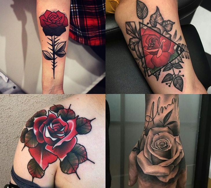 tatuaże róży w różnych stylach