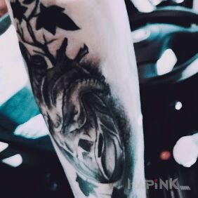 Tattoo Heart on the forearm motif: anatomical style: realistic