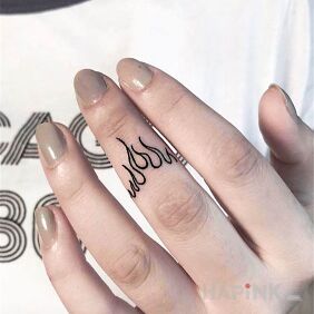 Tattoo Flames on the fingers motif: other style: minimalistic